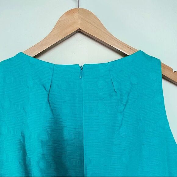 Jessica Howard Turquoise Sheath Dress | Sleeveless Shift MIDI Length Size 8 - Picture 9 of 16